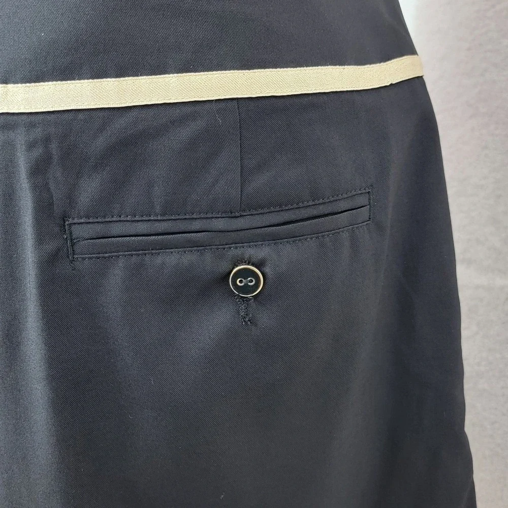Lady Hagen Golf Skort Womens 10 Black Gold Trim A-Line Athletic Skirt Pockets